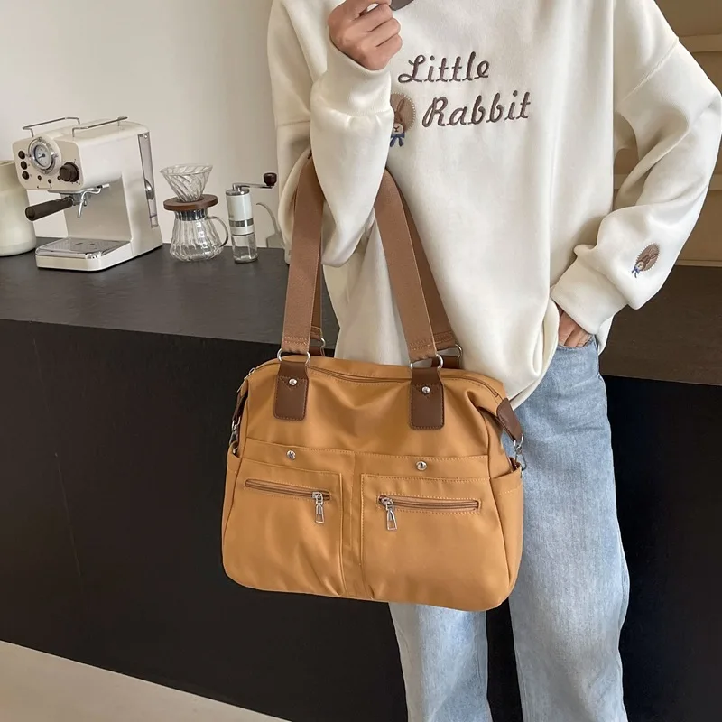 Multi functional Fashion Handbag Minimalist Texture Casual One Shoulder Travel Bag Sports Fitness Storage Crossbody Bag