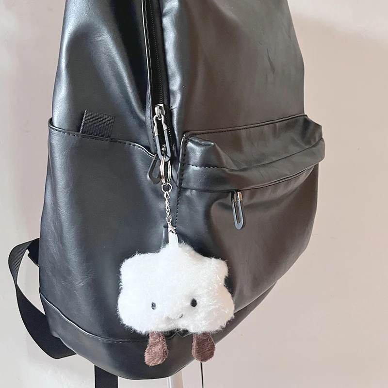 Kawaii pelúcia nuvem branca mochila pingente chaveiro casal criativo pacote de presente aniversário pendurado decoração nuvem boneca presente