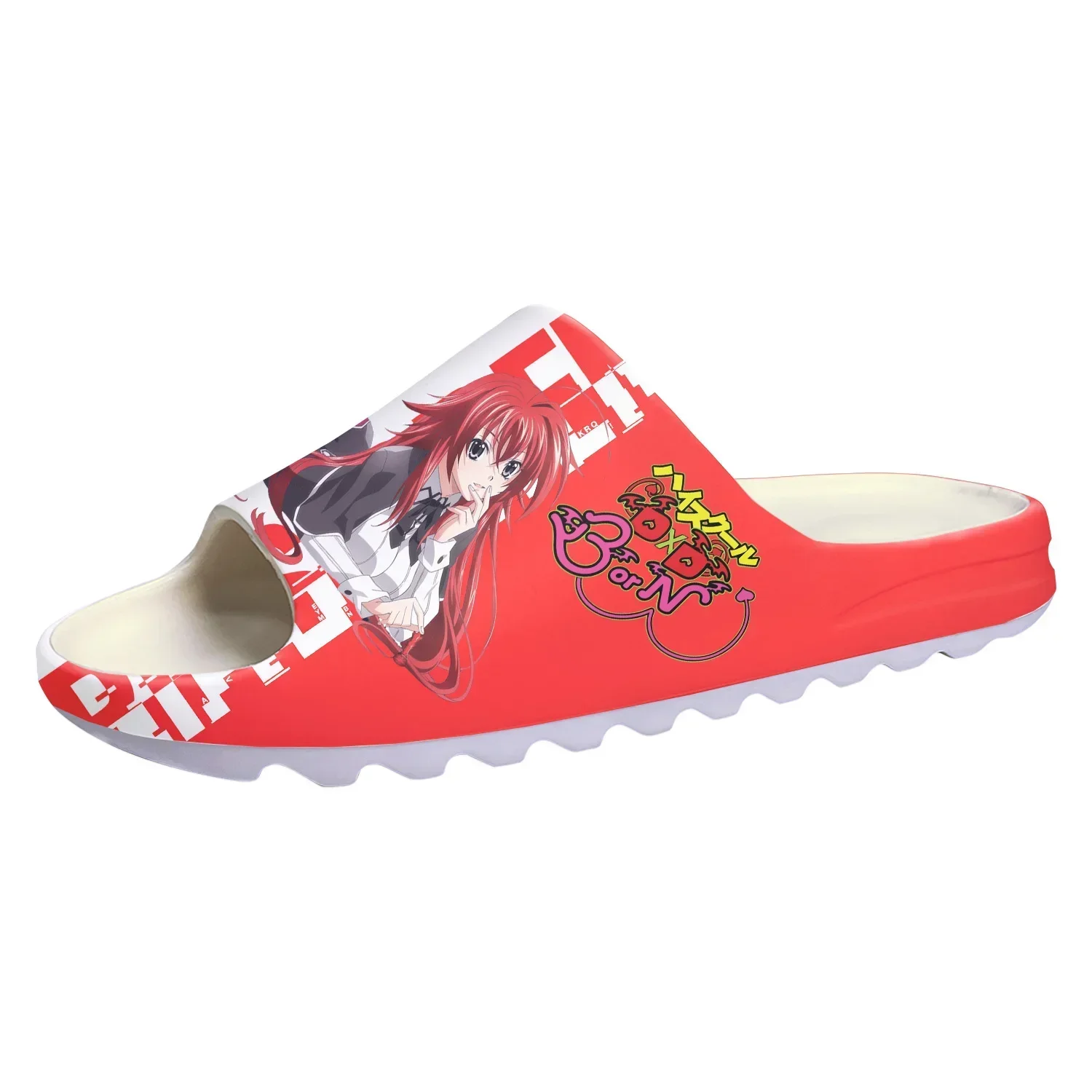 

Anime High School DxD Soft Sole Sllipers Rias Gremory Men Women Teenager Home Clogs Step In Water Shoe On Shit Customize Sandals