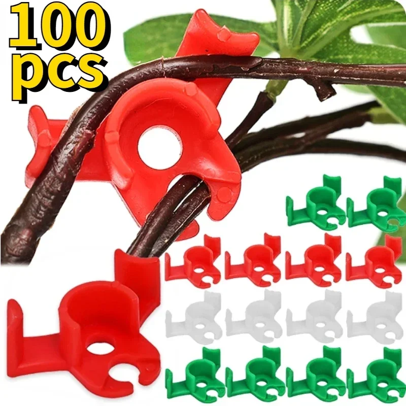 

100/10pcs Plant Bender 90 Degree Low Stress Training Clip Reuseable Garden Plant Stem Branche Bending Support Clamps Accessories