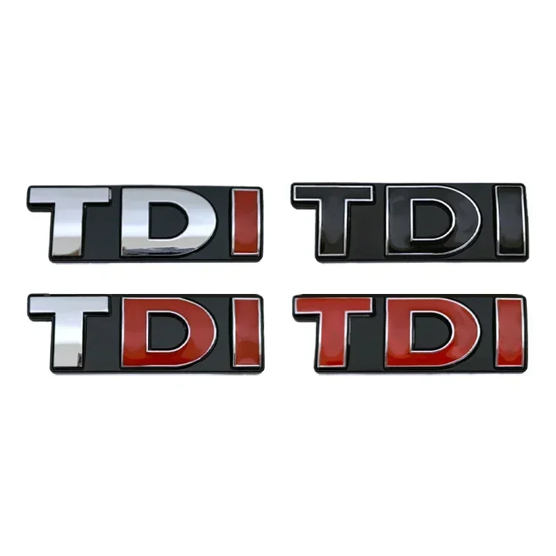 Metal TDI Logo Front Hood Grille Rear Trunk Badge Emblem Sticker Decals for Polo Golf MK5 MK6 Jetta Passat GTI Touran Bora