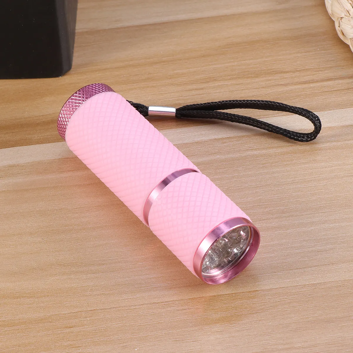 

Портативный УФ-фонарик с 9 светодиодами, розовый, из алюминиевого сплава, для проверки денег, мини-фонарик для кемпинга, охоты, велоспорта и активного отдыха