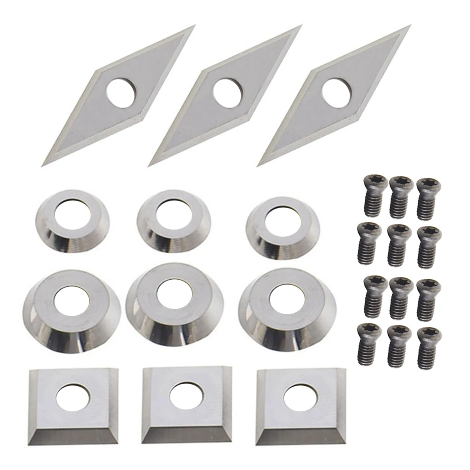 Carbide Cutters Inserts Set Square Blades Lathe Turning For Hollowing Bevelling Shaping Curves Cutting CNC Tools