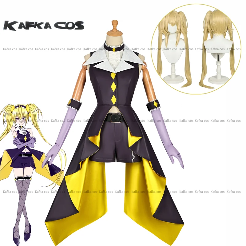 Anime Shugo Chara Tsukiyomi Utau Cosplay Kostuum Vrouwen Prestaties Kleding Top Korte Hairhoop Riem Pruik Halloween Rollenspel Props