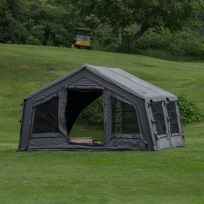 

13.6 Air Tent-Gray 13.6 Gonflable Camping Modern Design Outdoor Cotton Fabric Air Tent Inflatable Tent For Camping