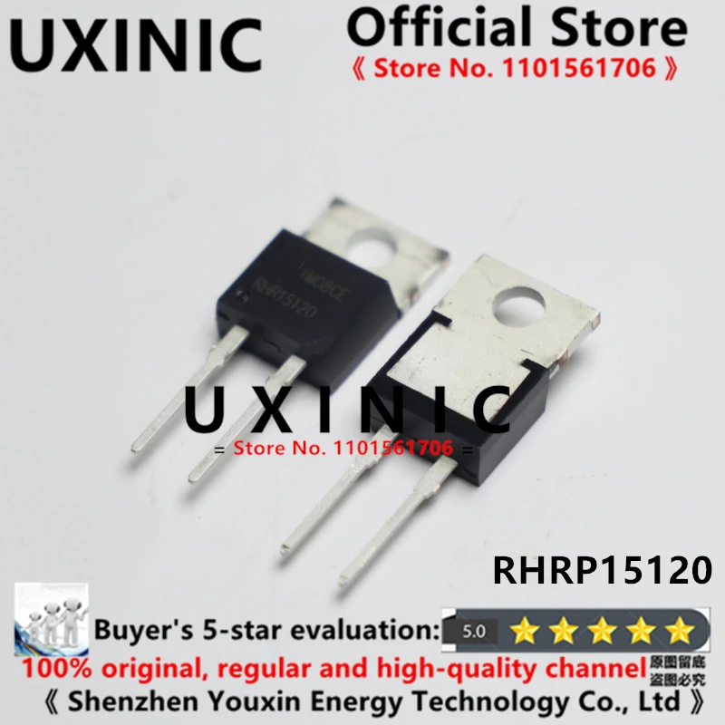 UXINIC 100% New Imported OriginaI RHRP15120 RHR15120 TO-220 Ultra Fast Recovery Tube 15A1200V