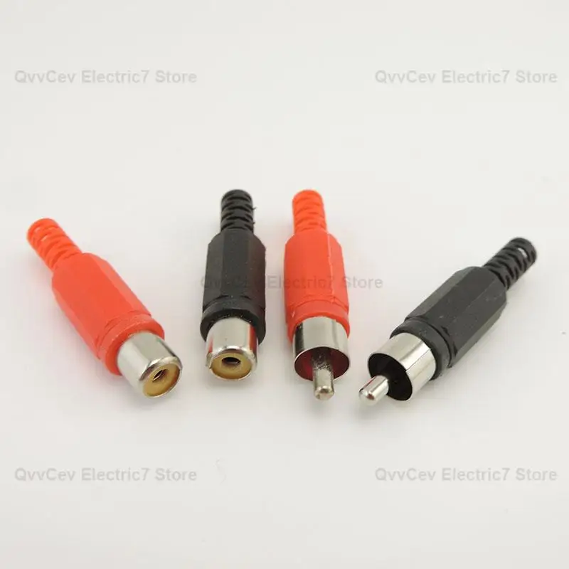 RCA Male Female Jack Connector Adapter Solder Audio Video AV Plug Plastic Handle Plugs Channel Dual Welding Tool DIY w28