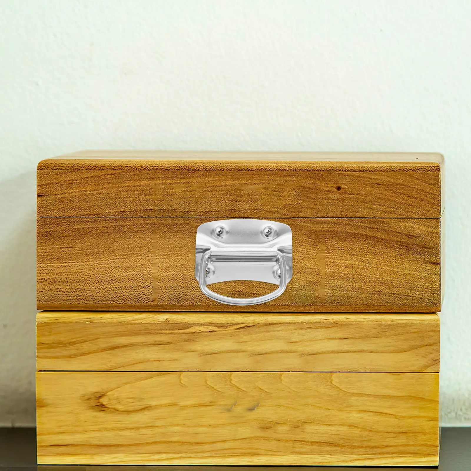 

2Pcs Stainless Steel Heavy Duty Folding Pull Handle Toolbox Chest Drawer Door Ring Handle Industrial Spring Loaded