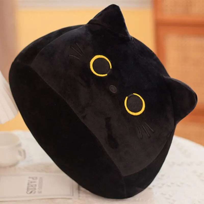 Kawaii czarny kot 20cm pluszowa lalka wysokiej jakości pulchny kotek wypchany miękkie prezenty dla chłopców dziewczyny przyjaciele dekorują dzieci