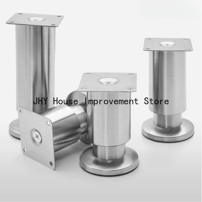 4Pcs Adjustable Stainless Steel Sofa Legs Replacement Furniture Feets Replacace Chair Table Desk Cabinet Leg 8/10/12/15cm Height