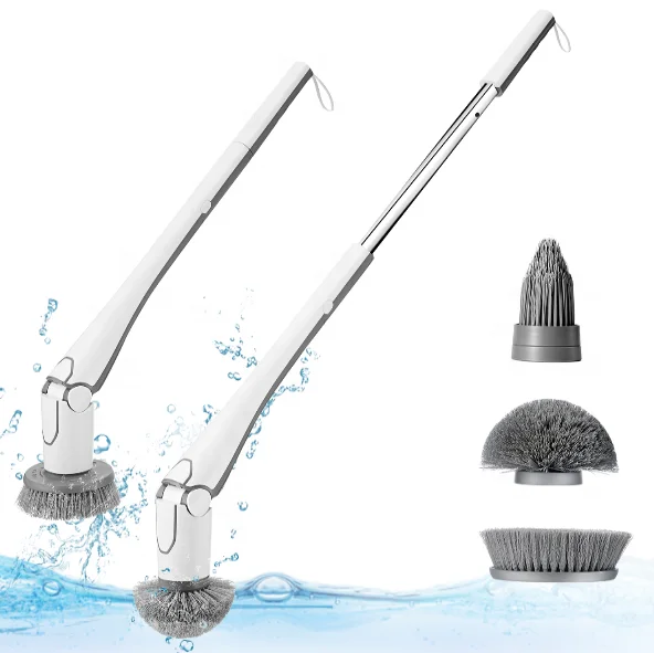 Bathroom Cleaner Handheld Multifunctional USB Rechargeable Cordless Electric Spin Scrubber Cleaning Brushes