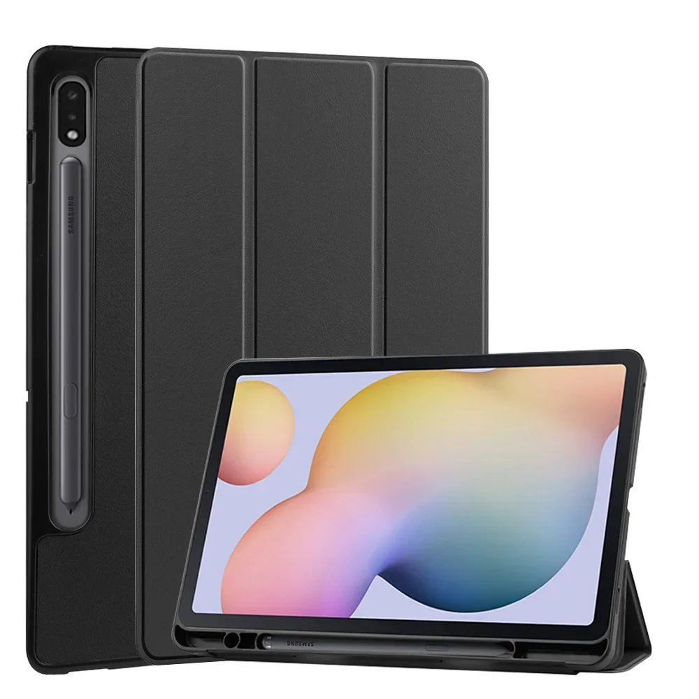 Tri-fold Tablet Case for Samsung Galaxy Tab S10 Lite/S10 FE/S9 11-inch/S9 FE 10.9-inch Smart Sleep/Wake Case with Pen Slot