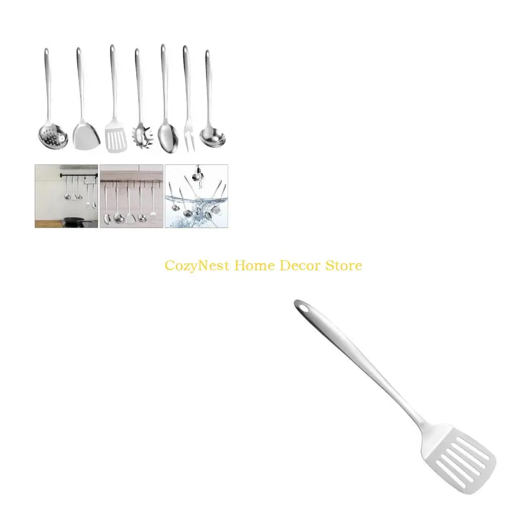 

92MF 7 Pack Elegant Cutlery Set Stainless Steel Kitchen Tool Kitchen Utensils Cooking Utensils Set Gift for Cooking People