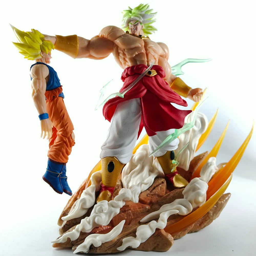 Dragon Ball Broli Vs Goku  Broli Anime Figures Action Figurine 20cm Pvc Super Saiyan Goku Broly Doll Model Collectible Toy Gifts