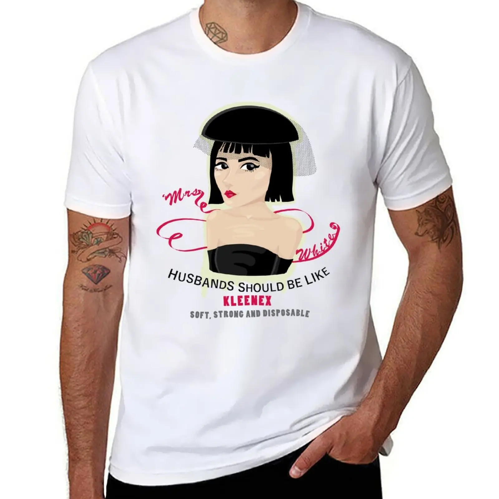 Clue - Mrs. White T-Shirt t shirts for man cotton soft cotton t shirt pack t shirt man plain T-shirt