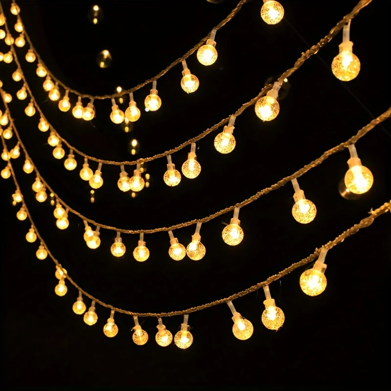 LED Star Round Ball String Lights Fairy Twinkle Lights for Dorm Room Bedroom Wedding Party Decoration
