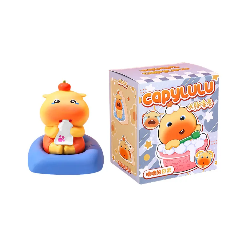 1-6PSC حلي سطح المكتب كابيبارا لولو الأصلية الراقية الراتنج المتخصصة الحرف مكتب محطة العمل الديكور الهدايا الصغيرة