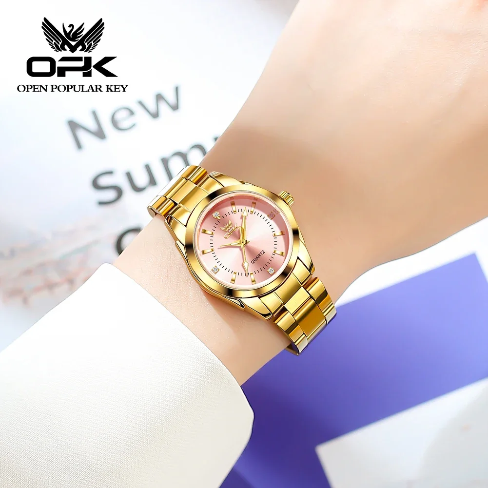 OPK 6002 New Fashion Elegant Women\'s Watches Original Quartz Movement Ladies Wristwatch Life Waterproof Dress Watch For Women