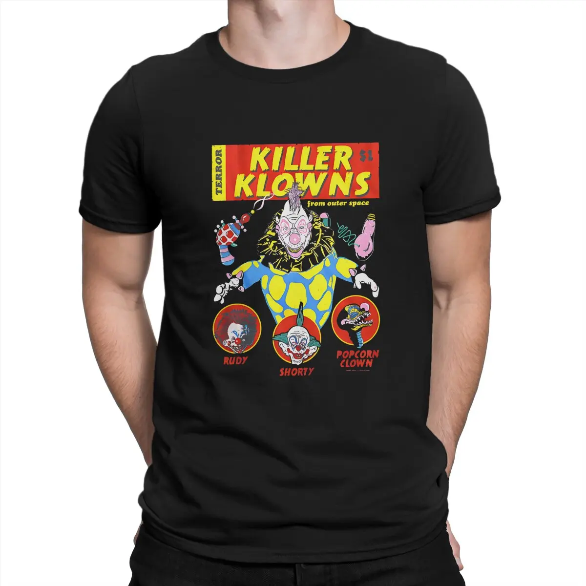 Klownzilla Comic O Neck TShirt Killer Klowns from Outer Space Classic Polyester T Shirt Man's