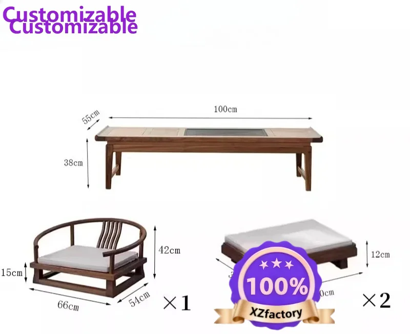 Factory Direct 2026 Top YXY Tavolino da tè Kang Tavolo da pavimento per la casa Tavolino Kang con finestra a bovindo Seduta in l