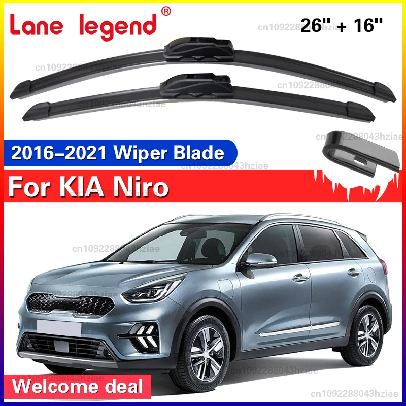 Für KIA Niro 2016-2021 2017 2018 2019 2020 Wischer Front Wischer Klingen Windschutzscheibe Windschutz Fenster Pinsel 26 "+ 16"