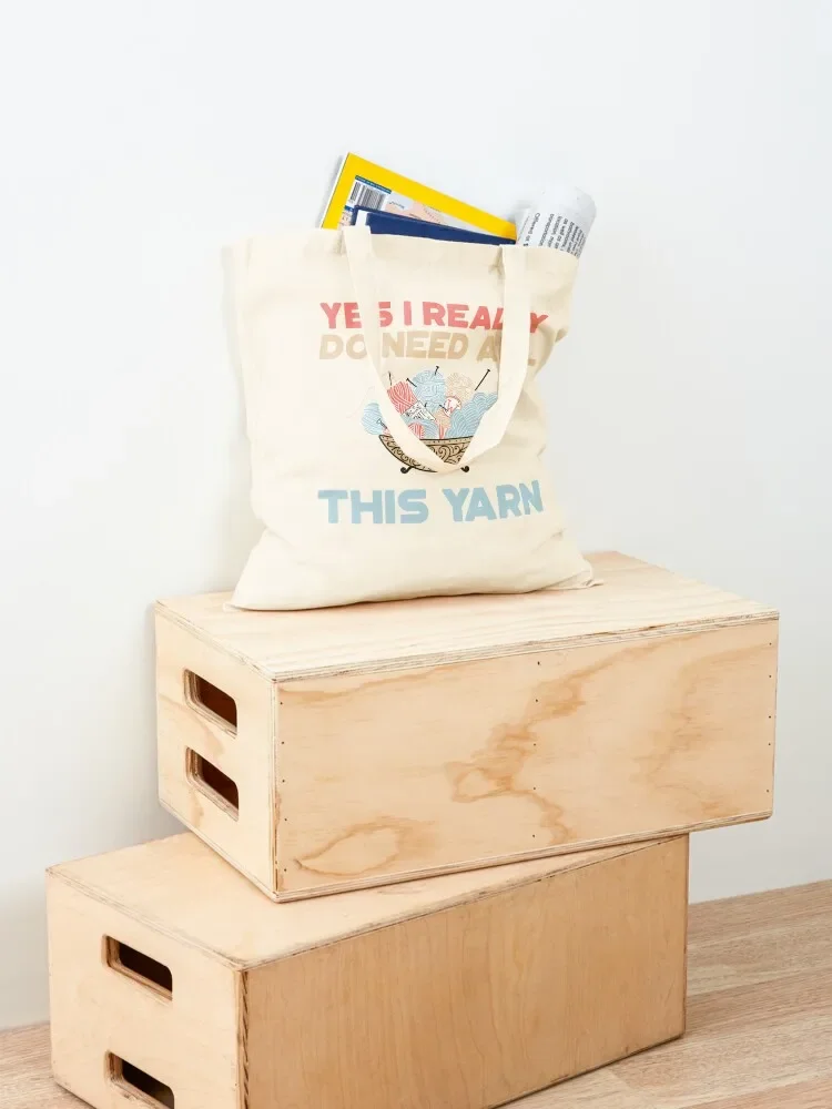 نعم أنا حقًا بحاجة إلى كل هذا الغزل تي شيرت حمل حقيبة يد للمتسوقين حقيبة قماشية حقيبة حمل