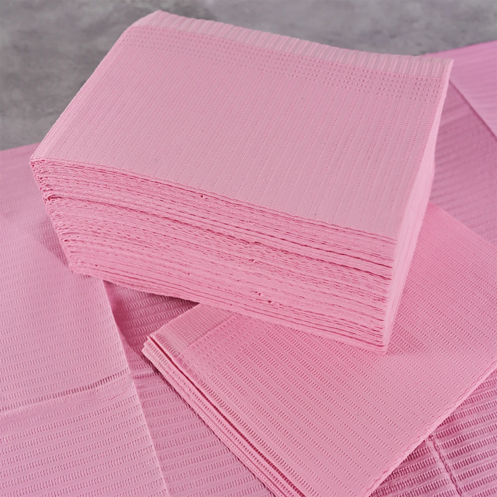 20pcs Pink Nail Art Table Mat Disposable Tablecloths Waterproof Gel Polish Clean Pads Nail Napkins Paper Manicure Salon Tools