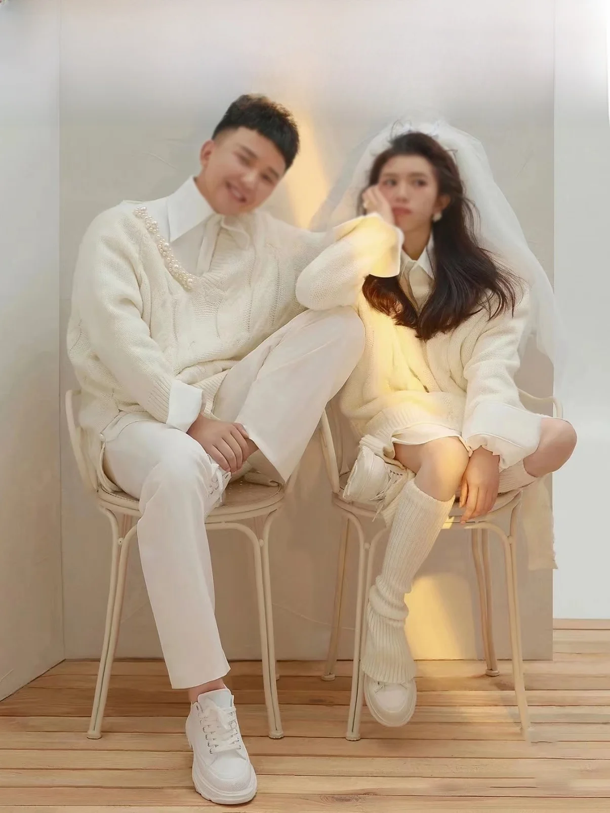 

Новый вязаный свитер в стиле Lazy Style для фотосессий в помещении, для парных фотосессий, в корейском стиле, простой, модный, зимняя одежда