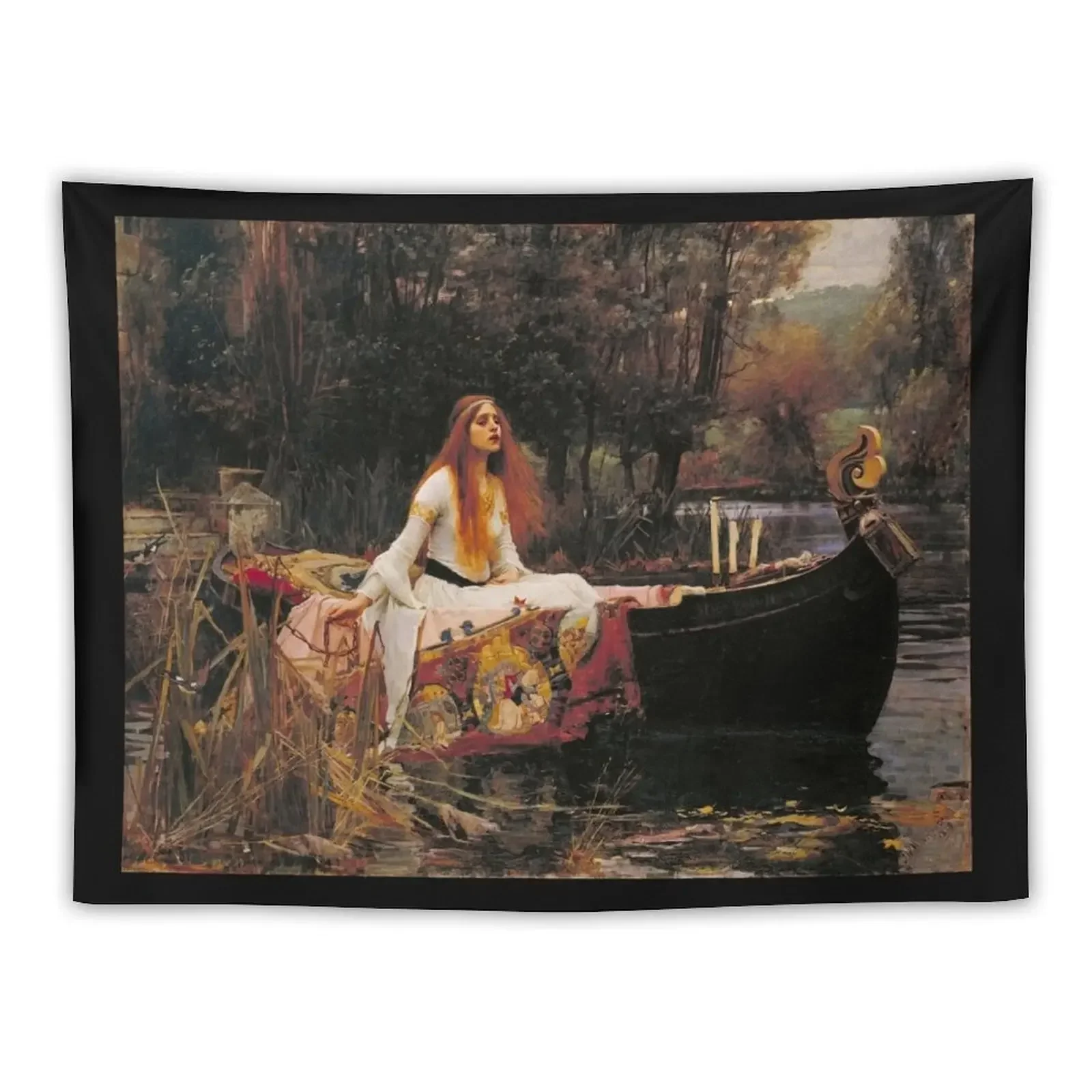 

The Lady of Shalott - John William Waterhouse Tapestry Room Decoration Korean Style Carpet Wall Home Decor Aesthetic Tapestry