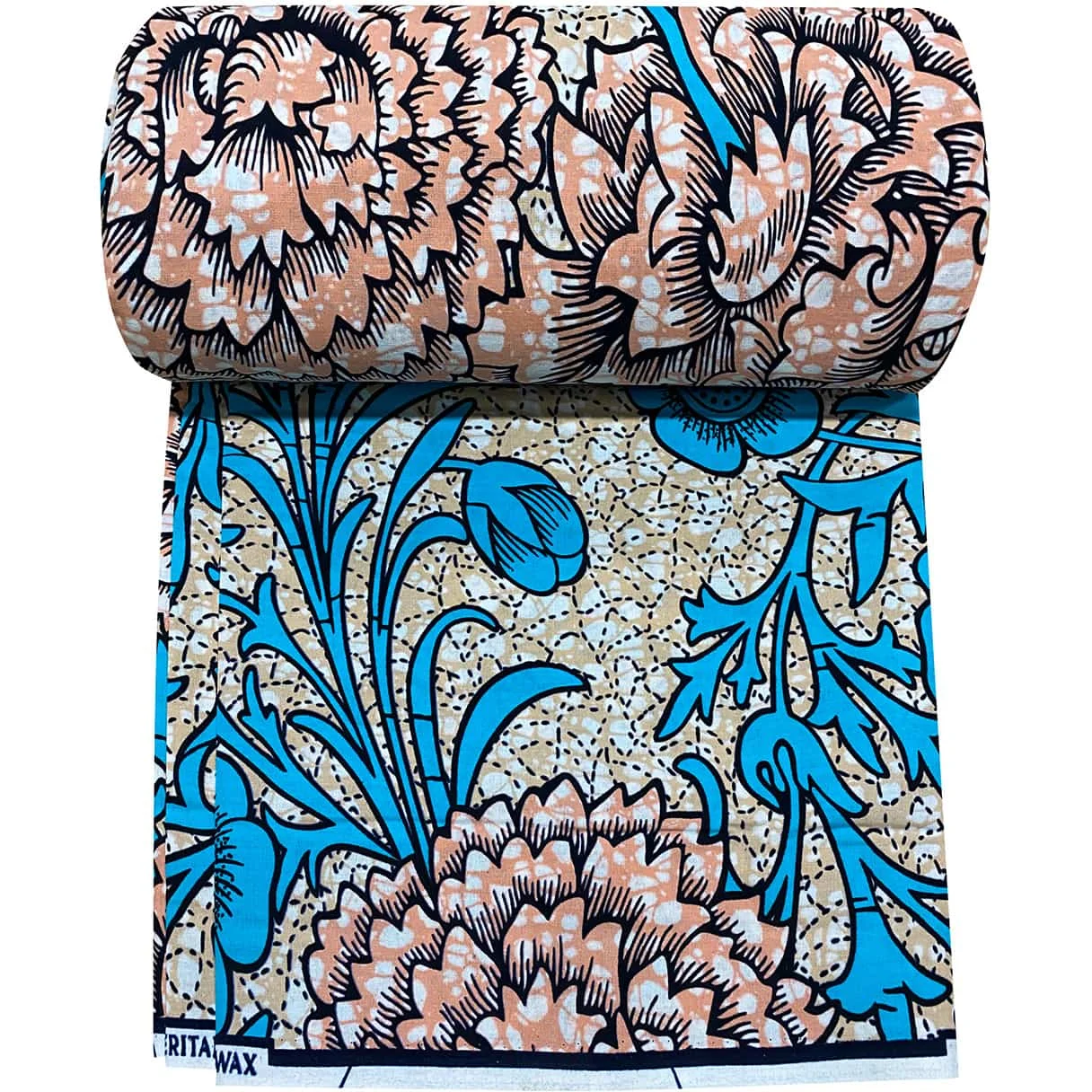 Indumenti etnici Tessuto elegante in cotone 100% Tessuto resistente alla cera con cera con stampa africana