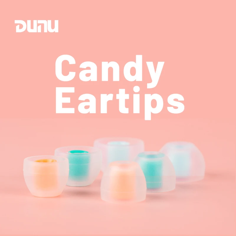 DUNU Candy Silicone Eartips Eartips 3pairs L/M/S Bore Size 4.6mm/Single Flange for Earphone Nozzle Diameter from 4.6-5.5mm