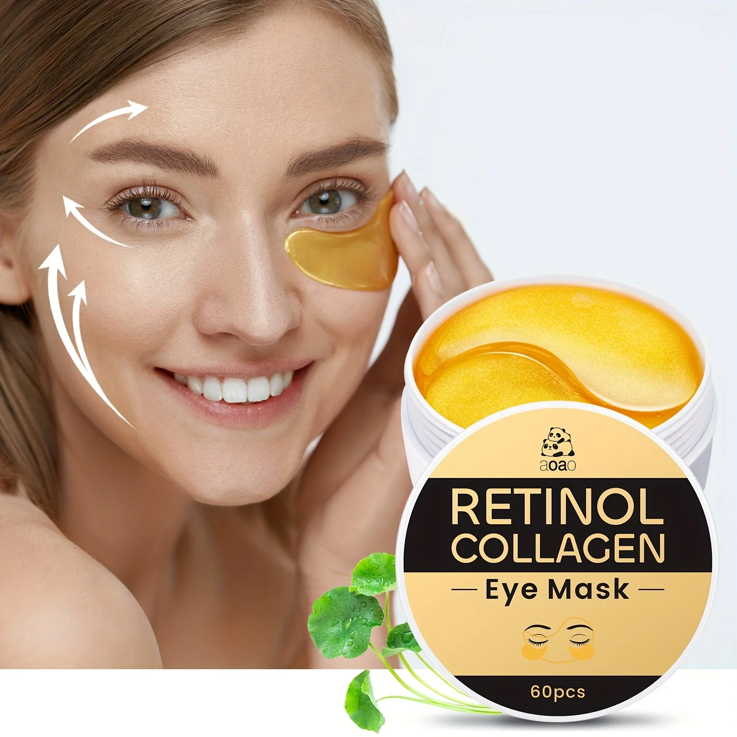 

Retinol & Collagen Moisturizing Eye Masks - Hydrating, Firming Gel Eye Pads for Deep Skin Care, All Skin Types