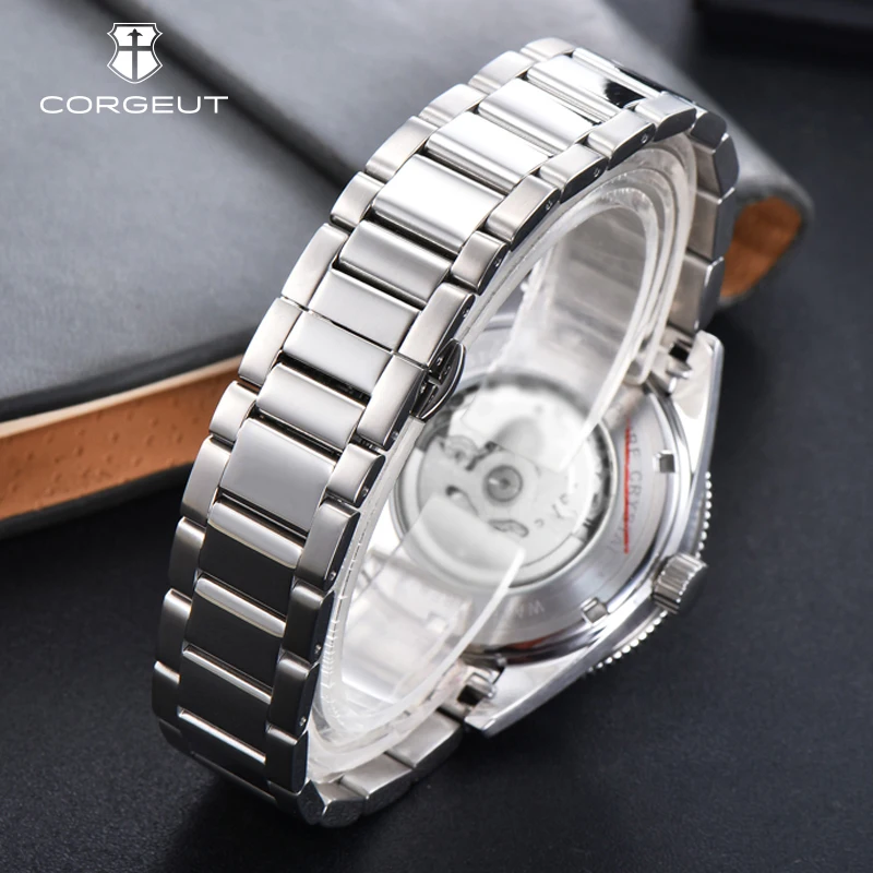 CUSTOM LOGO 41mm NH35 Movement Automatic Mechanical Men's Watch Sapphire Crystal Luminous Markings Steel 200m waterproof Watches