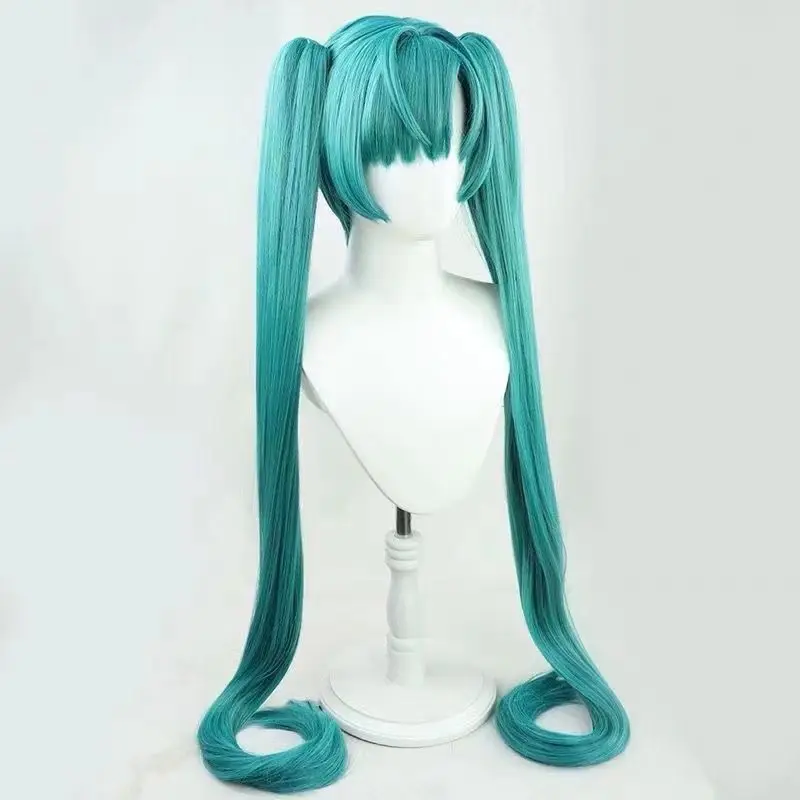 ‌ VOCALOID Miku cosplay pruik - dubbele staart haarclip, anime karakter prop, Vocaloid concertaccessoires