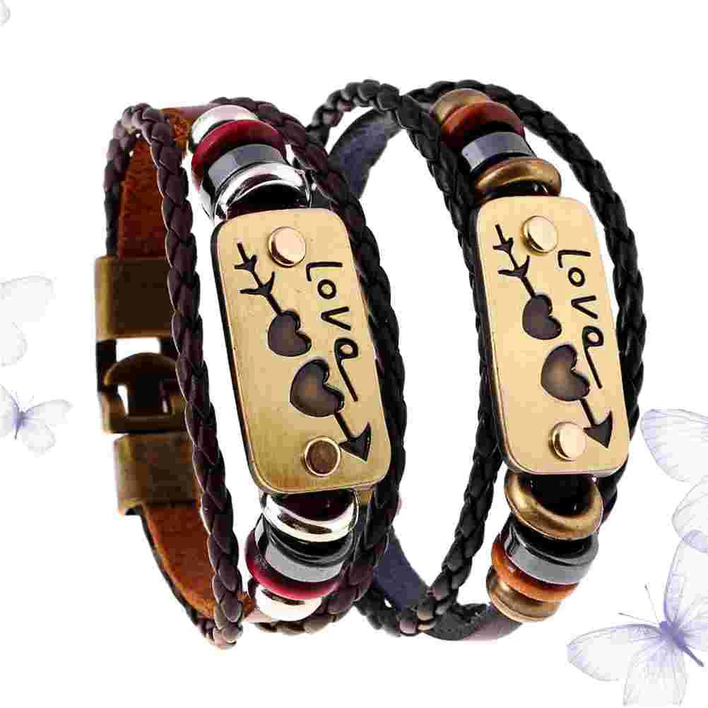 Woven Wrist Cuff Bracelet Couple Korean Version Braided Bracelets for Men Student