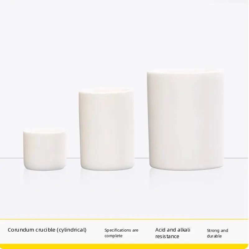 Oxidation crucible Corundum crucible Straight cylindrical crucible High temperature resistant 1600 volatile moisture crucible