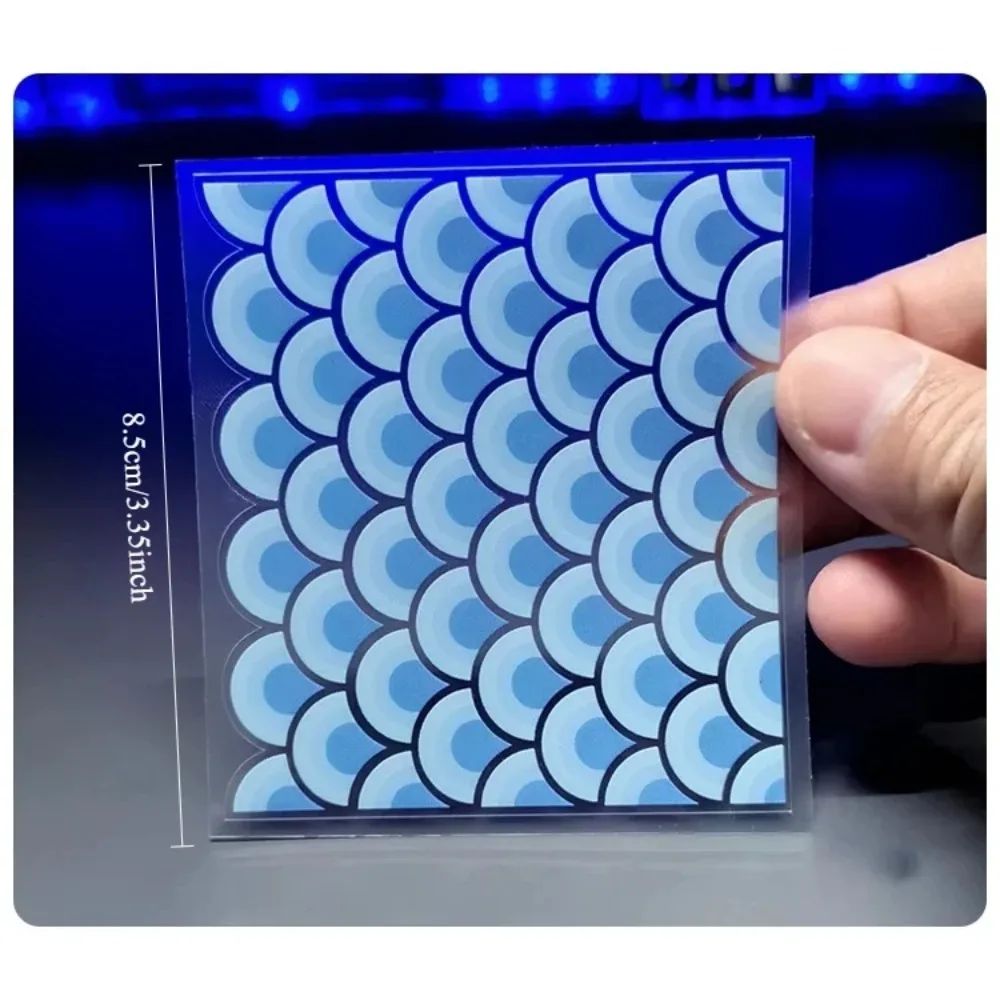 Blue Scale Pattern Sticker 1PC PVC Vinyl Decal For Motorcycle Bicycle Top Tube Car Steering Wheel Decoration