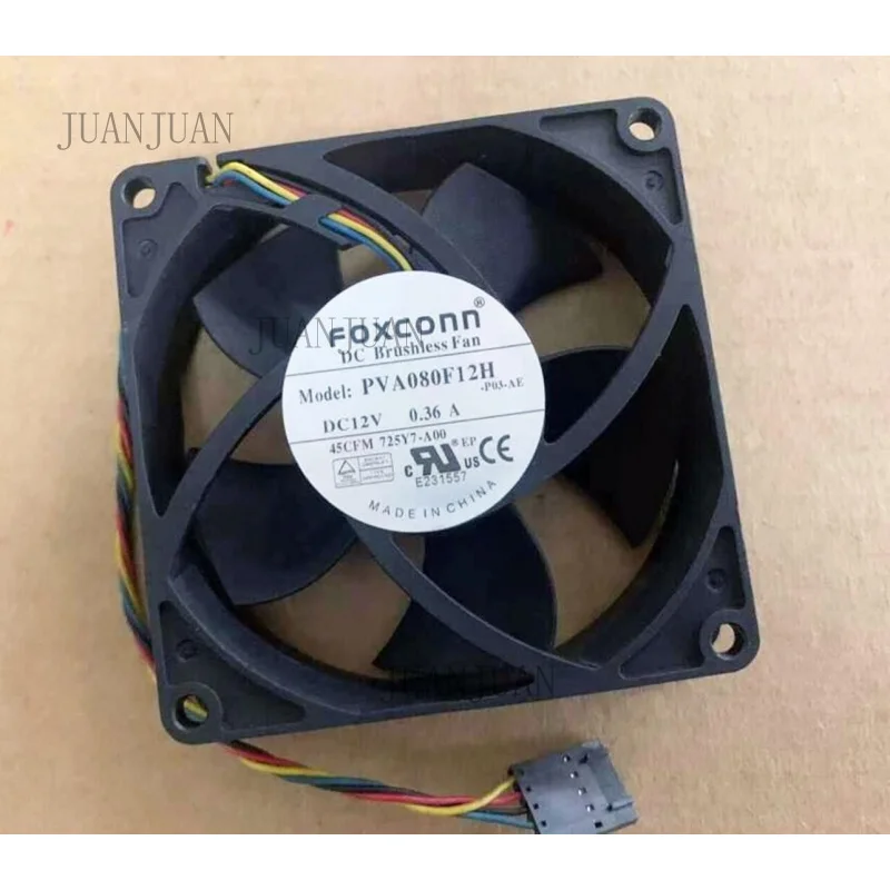 A+FOR  Foxconn PVA080F12H Cooling Fan DC12V 0.36A 80*80*20MM 5pin