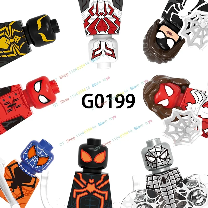 

Movie Hero Action Figures Red Black Block Model Plastic Compatible Splicing Brick Assembly Scene Children's Party Gifts G0199