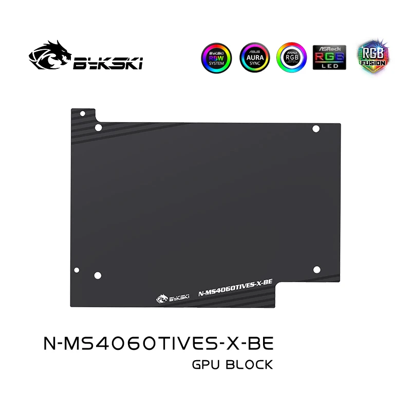 Imagem -05 - Bykski-placa de Vídeo de Refrigeração a Água Radiador de Cobertura Completa Uso de Bloco de Gpu para Msi Geforce Rtx 4060ti Ventus 2x 16gb 12g N-ms4060tives-x