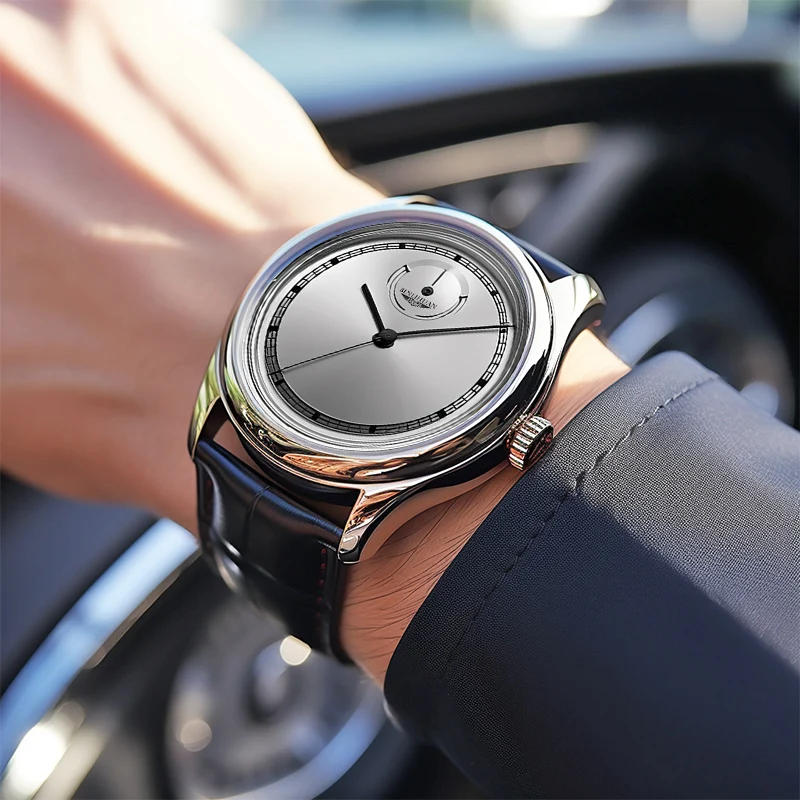 Luxury Men's Watch New Fashion Casual Watch Men's Leather Wristwatch Stainless Steel Waterproof Clock Gift Reloj Hombre