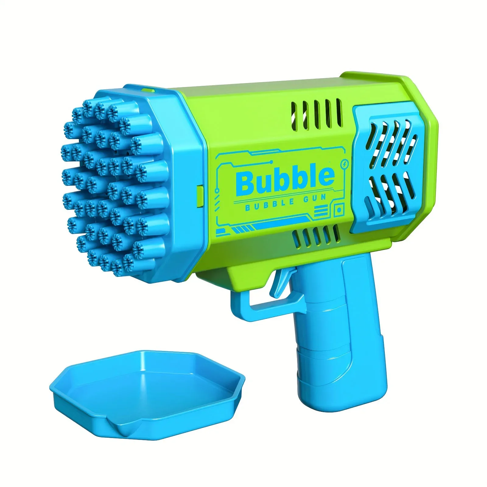 40 Hole Handheld Massive Foaming Space Light Bubble Machine Electric Children's Toys Without Battery Without Bubble Water_voghion.com