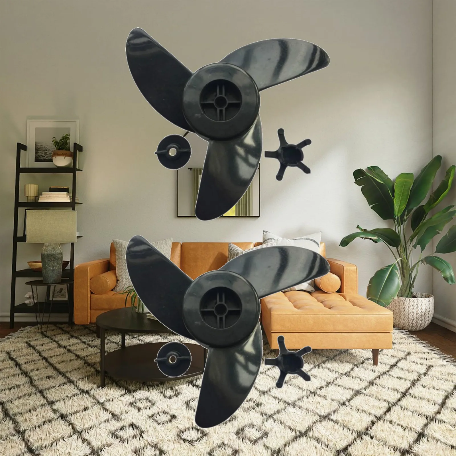 2 Pieces Electric Boat Propellers Electric Motor Outboard Propellers Ship Outboard Propellers for Marine Speedboats Yachts