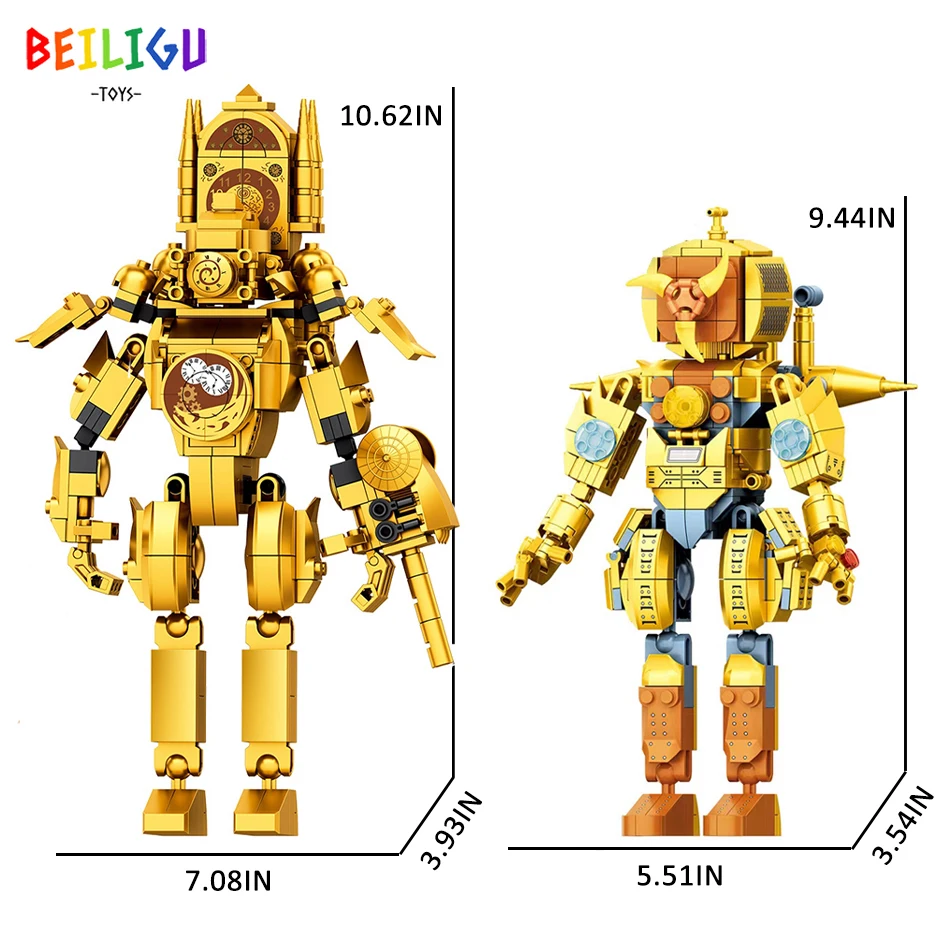 DIY Skibidi Toaleta Człowiek Monitor Fani Człowiek Zestaw klocków Titan Zegary Człowiek Titan Robot Model Klocki Zabawki dla dzieci Prezent dla dzieci