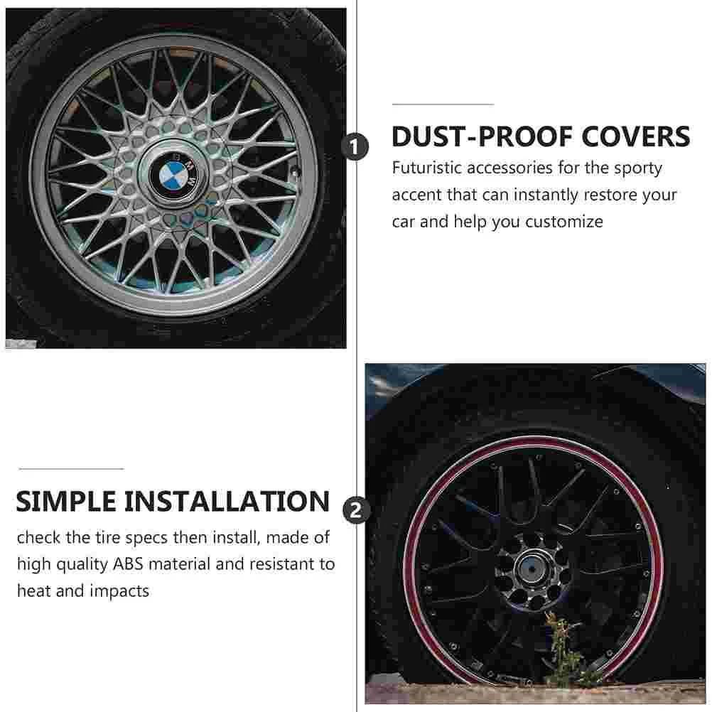 8 Pcs Hubcaps Car Wheel Center Covers Auto Rim Refit Automobile Styling Accessories Plastic -proof