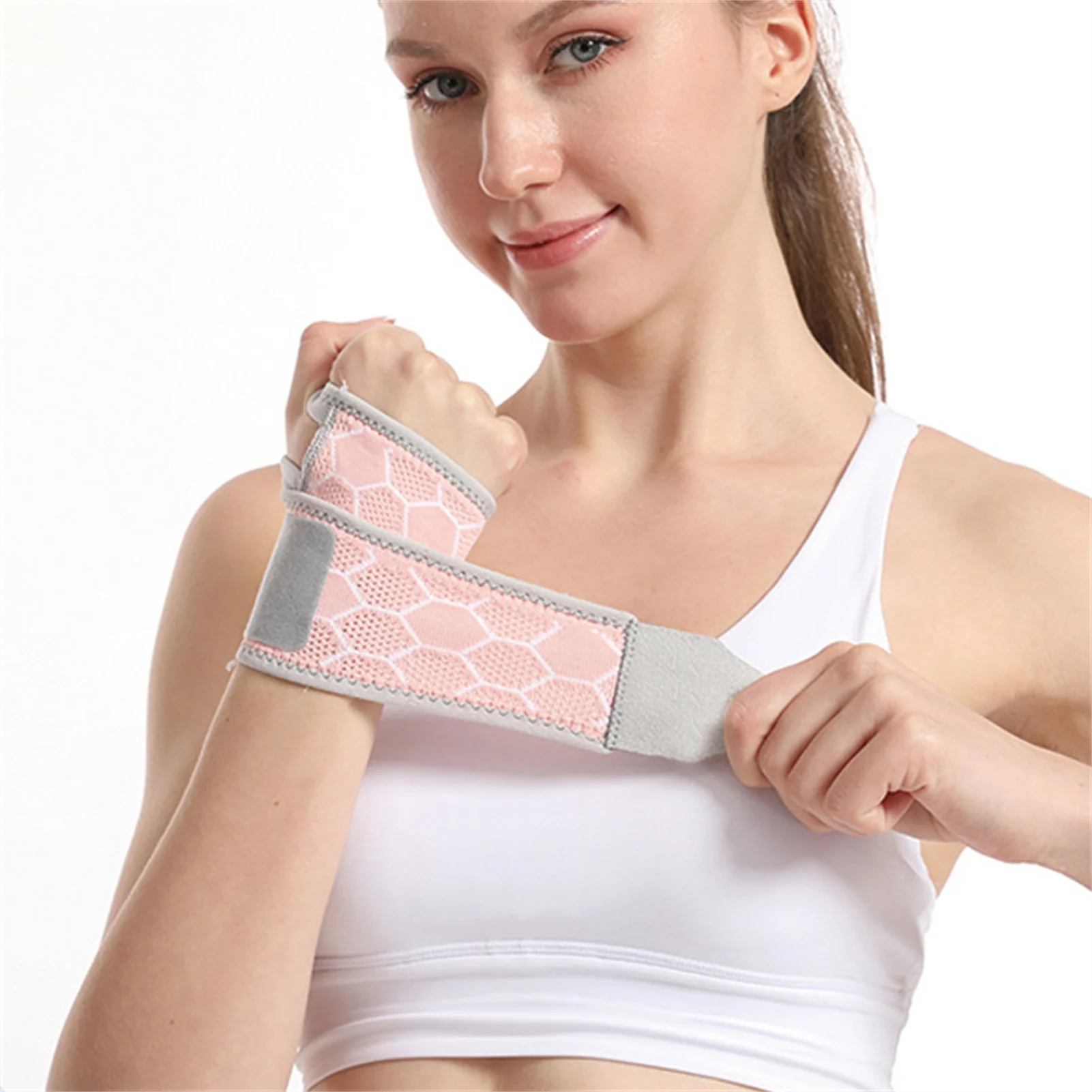 

Adjustable Wrist Support Brace For Tendonitis Arthritis Pain Relief Flexible Breathable Sports Wrist Strap Outdoor Joint Brace