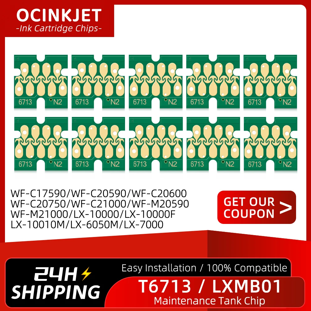 

T671300 T6713 LXMB01 Maintenance Tank Chip For Epson WF-M21000 WF-C20600 WF-C20750 WF-C21000 WF-M20590 WF-C17590 WF-C20590