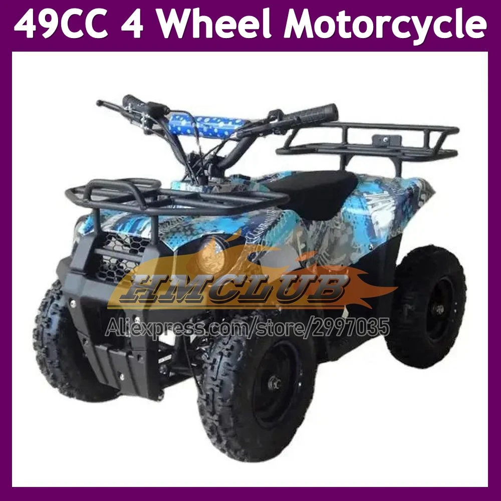 ATV OFF-road Motorcycle 49CC 2 Stroke Gas Gasoline Engine Racing MOTO Dirt Bike Four Wheel Motorbike For Boy Girl Child Students