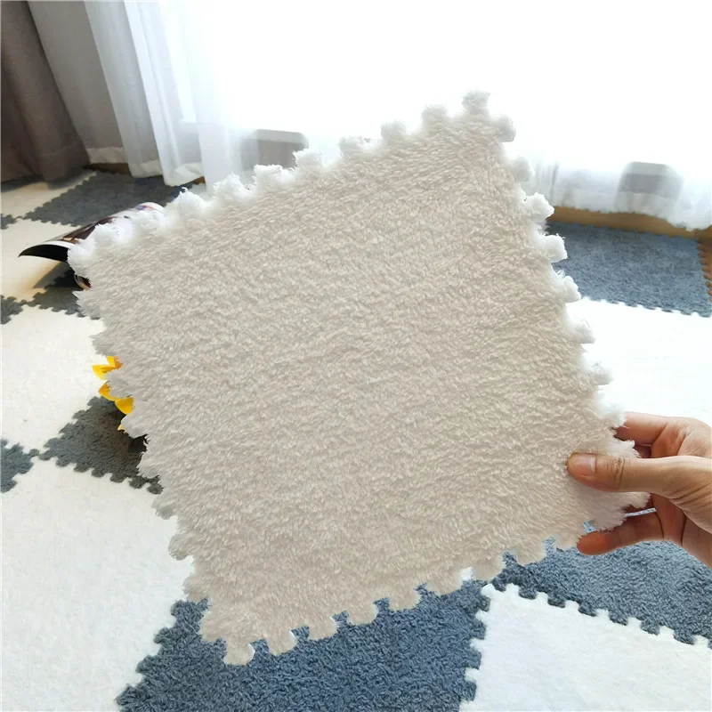 High Quality Plush Children\'s Play Mat DIY Square Carpets for Living Room Spliceable Foam Floor Mats EVA Puzzle Rugs Home Decor