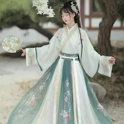 Chinese Traditional Dress for Women Clothing Fairy Hanfu Fashion Clothes Ethnic Style Embroidery Party Stage Show Cosplay